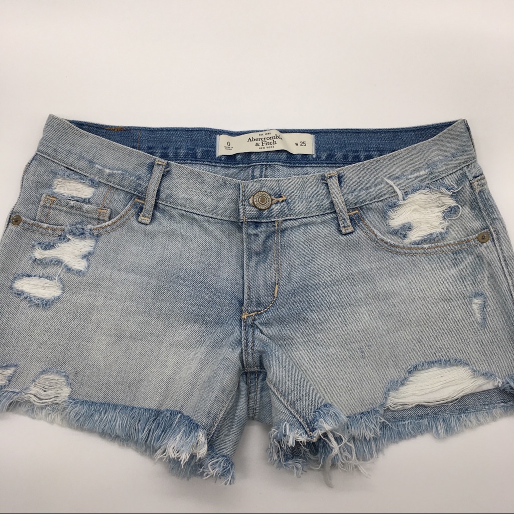Abercrombie  Fitch Lowrise Denim Shorts 0